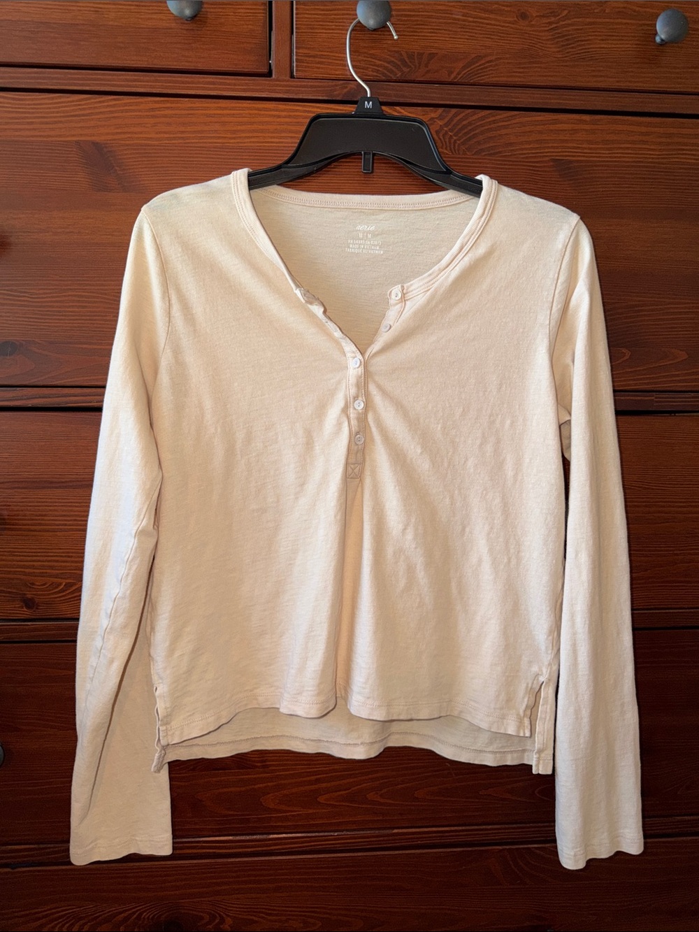 Aerie Long Sleeve Henley Top 100% Cotton – Size Medium